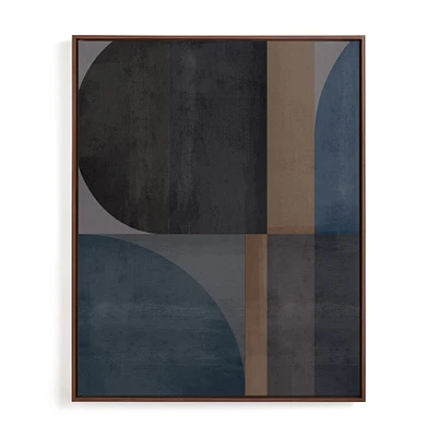 Mid-century Mood II by Sweta Modi, Walnut Wood Frame, Full Bleed, 24x30