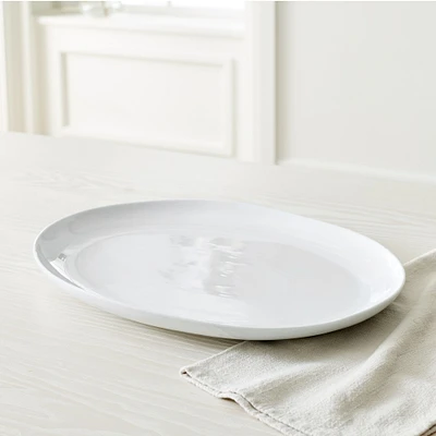 Organic Shaped Small Platter, White