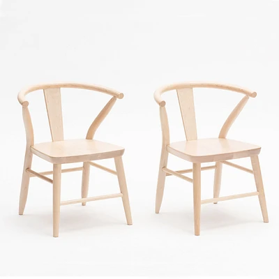 White Child Crescent Chairs (Set Of 2)