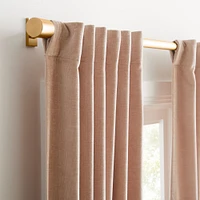 Worn Velvet Blackout Curtain, Alabaster, 48"x84"