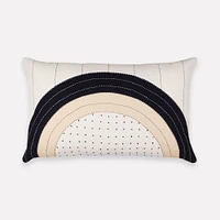 Anchal Eclipse Dot Throw Pillow White