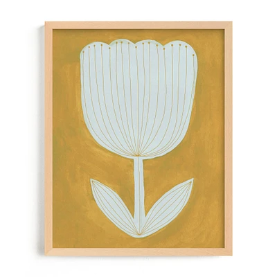 Enchanted Tulip, White Wood Frame, 11x14