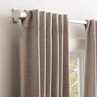 Worn Velvet Blackout Curtain, Alabaster, 48"x84"