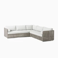 Coastal Outdoor 99 3-Piece L-Shaped Sectional, Natural