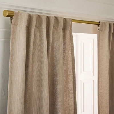 Cortlandt Linen Blend Curtain, Light Flax, 48x84