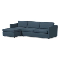 Harris 102" Left 2-Piece Chaise Sectional, Standard Depth, Multi-Seat, Performance Yarn Dyed Linen Weave, Petrol