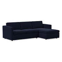 Harris 102" Left 2-Piece Chaise Sectional, Standard Depth, Multi-Seat, Performance Yarn Dyed Linen Weave, Petrol