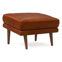 Lucia Ottoman, Poly, Saddle Leather, Nut