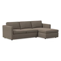 Harris 102" Left 2-Piece Chaise Sectional, Standard Depth, Multi-Seat, Performance Yarn Dyed Linen Weave, Petrol