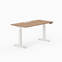 Standing Desk ,Team Plus,White Base,Woodgrain Top