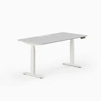 Standing Desk ,Team Plus,White Base,Woodgrain Top