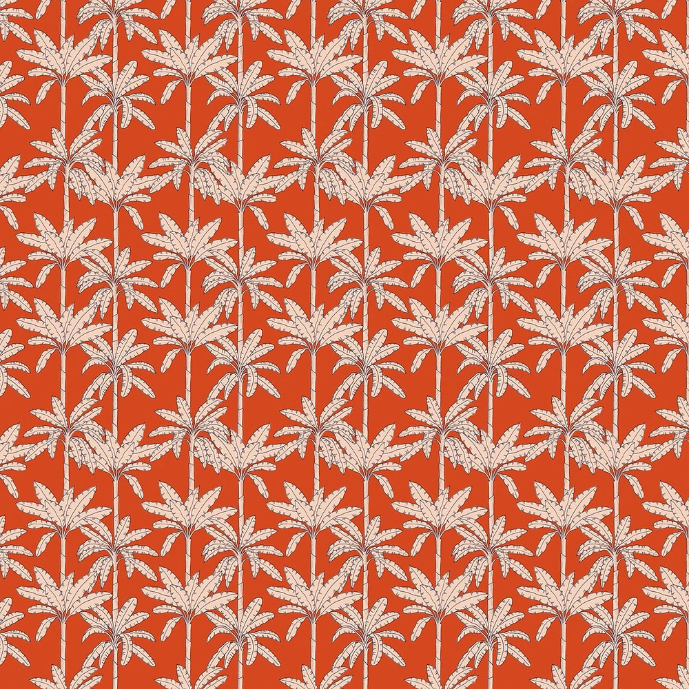 Chasing Paper x Bikini sous la Pluie, Cane and Palm Swatch, Orange, 8.6x9.6