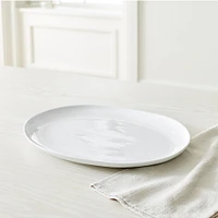 Organic Shaped Small Platter, White