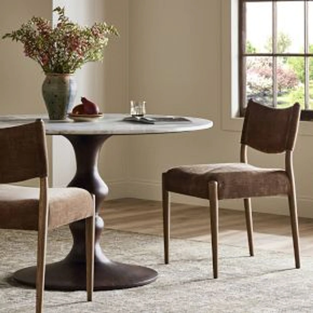 Carryn Armless Dining Chair, Altair Mushroom-Toasted Oak