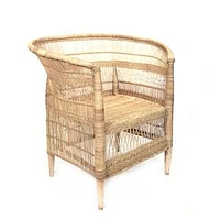 Talullah Handwoven Cane Lounge Chair, Rattan