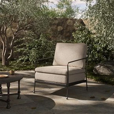 Aimie Outdoor Chair, Ramiro Ecru-Matte Gunmetal