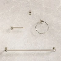 Reeded Towel Ring, Brushed Nickel