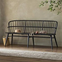 Warda Dining Bench, Black Ash