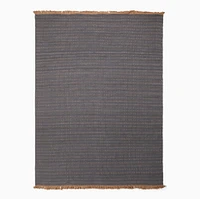 Simple Dash Jute Rug, 5X8, Dark Olive