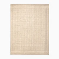 Loomed Grid Rug, 5x8, Sand