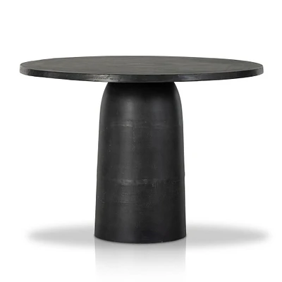 Patti Outdoor Dining Table, Aged Gray, 42"