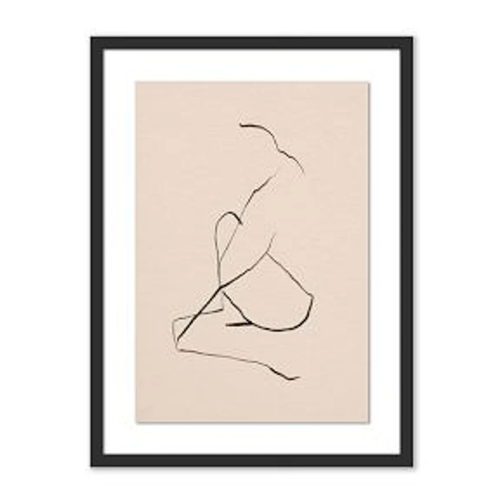 Series No 2 Nude Sketch by Roseanne Kenny, Wall Art, 18" X 24"