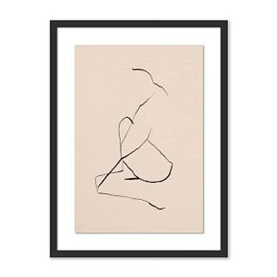 Series No 2 Nude Sketch by Roseanne Kenny, Wall Art, 18" X 24"