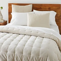 Cotton Velvet Full/Queen Quilt, Natural