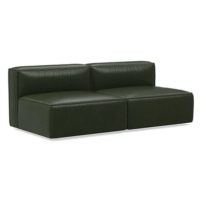 Remi 72" Modular Sofa, Leather, Old Saddle