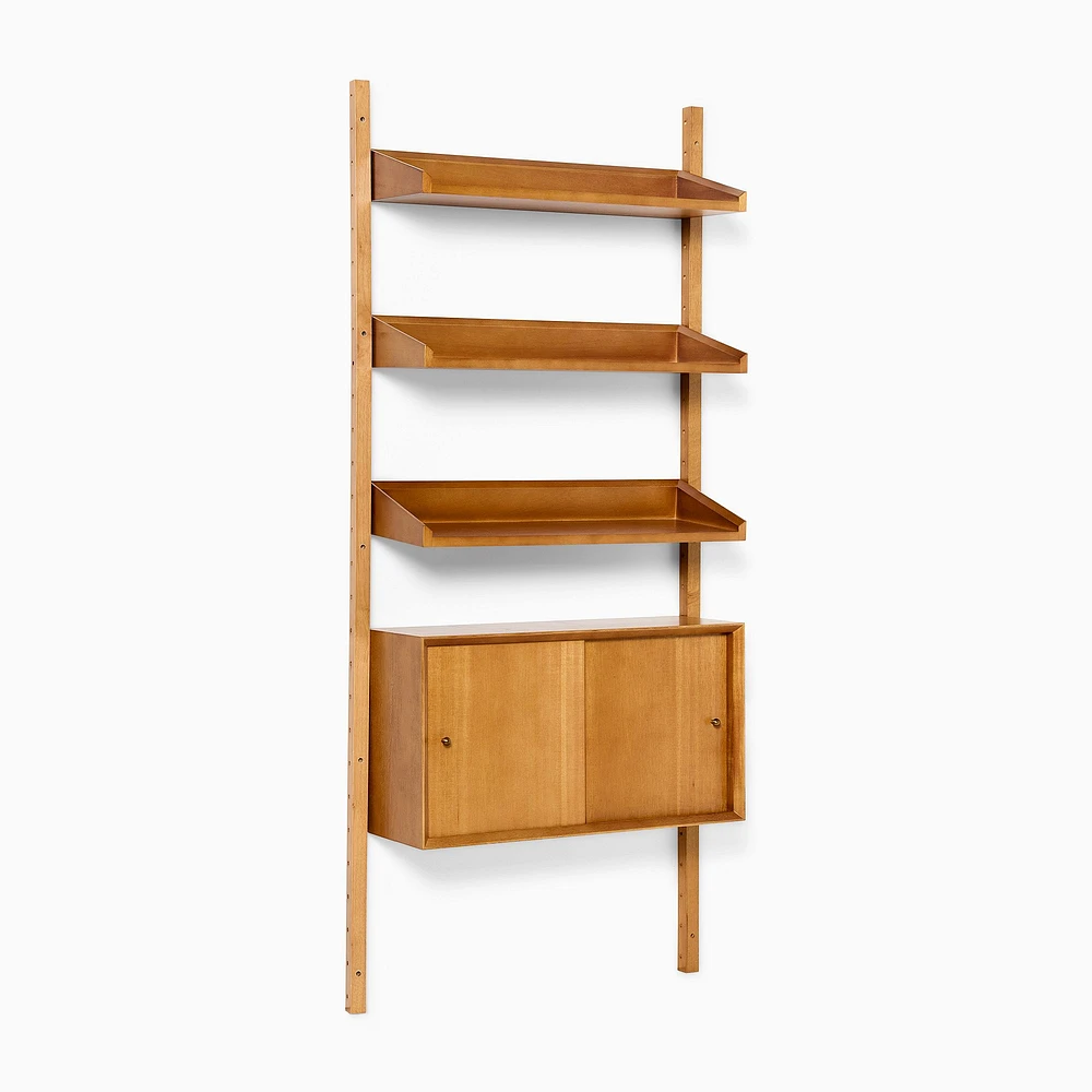 Mid-Century Modular Storage Bookshelf, Acorn