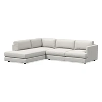 Haven 108" Right Multi Seat 2-Piece Bumper Chaise Sectional, Standard Depth, Saddle Leather, Nut