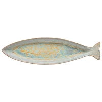 Dori Small Fish Platter, Light Blue, 8.9"W