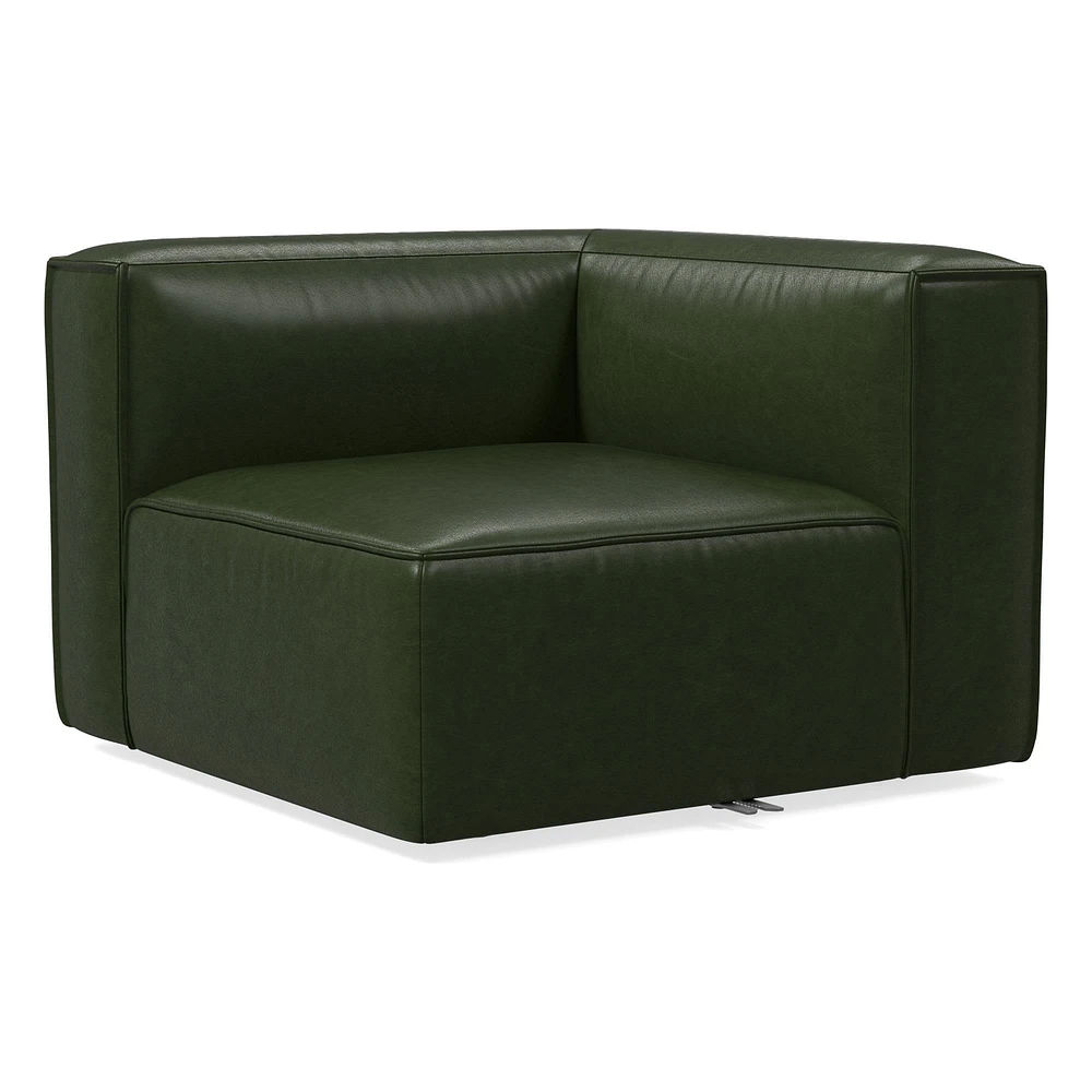 Remi Armless Single, Memory Foam, Leather, Old Saddle, Concealed Support