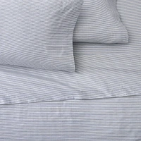 Printed Pinstripe Sheet Sets, Full, Camel