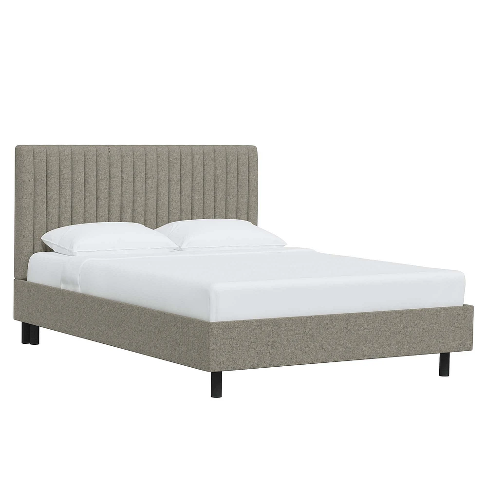 Jackson Queen Platform Bed Linen Talc