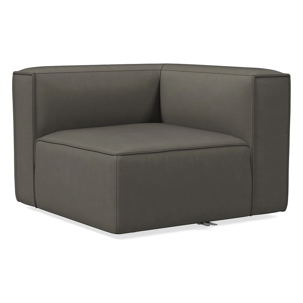 Remi Armless Single, Memory Foam, Leather, Old Saddle, Concealed Support