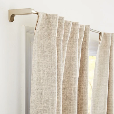 Crossweave Curtain, Stone White, 48"x84"