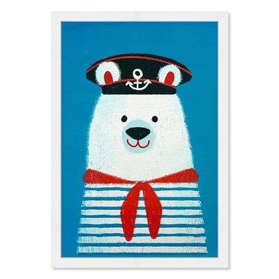 Sailor Bear Blue 10x15 Framed Wall Art Print