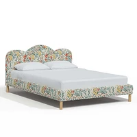 Jackie Queen Platform Bed Linen Talc