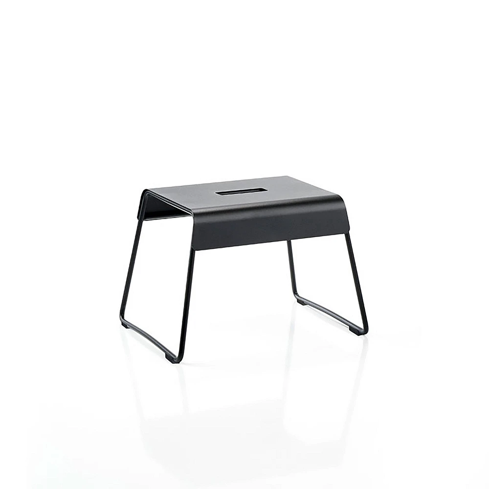 A-Collection Stool Soft Grey L 15.4",W 11.8",H 10.8"