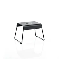 A-Collection Stool Soft Grey L 15.4",W 11.8",H 10.8"