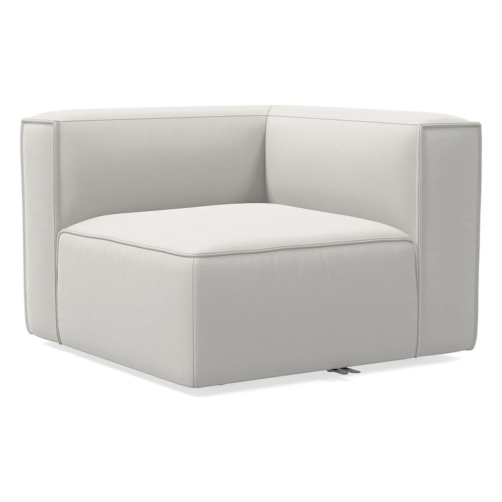Remi Armless Single, Memory Foam, Leather, Old Saddle, Concealed Support