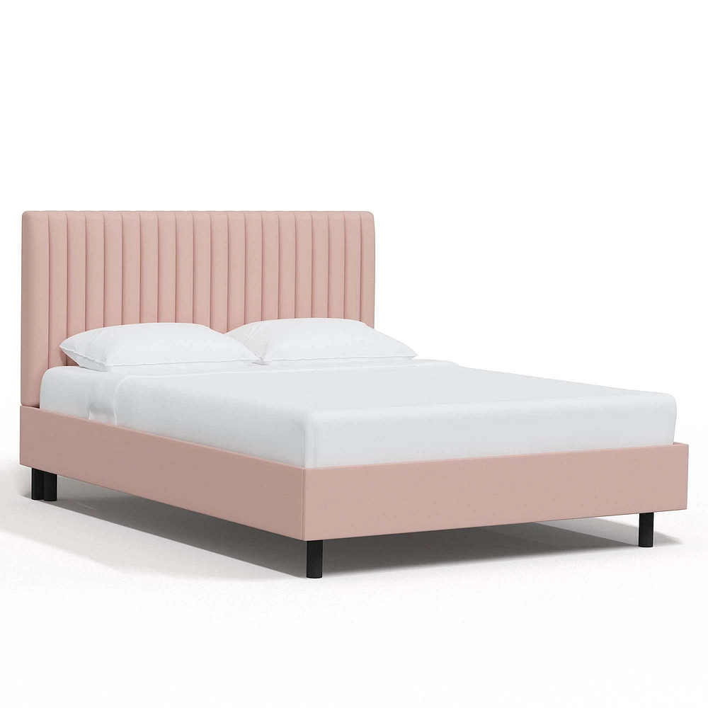Jackson Queen Platform Bed Linen Talc