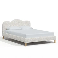Jackie Queen Platform Bed Linen Talc
