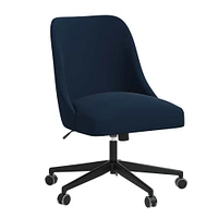 Roey Desk Chair Velvet Navy