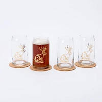 Bee Beer Can Glass