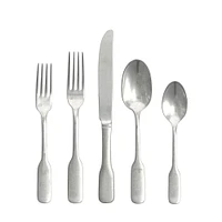 Ashton 5-Piece Place Setting, Antiqued Silver