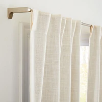 Crossweave Curtain, Stone White, 48"x84"