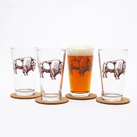 Fishing Lure Pint Glass Black