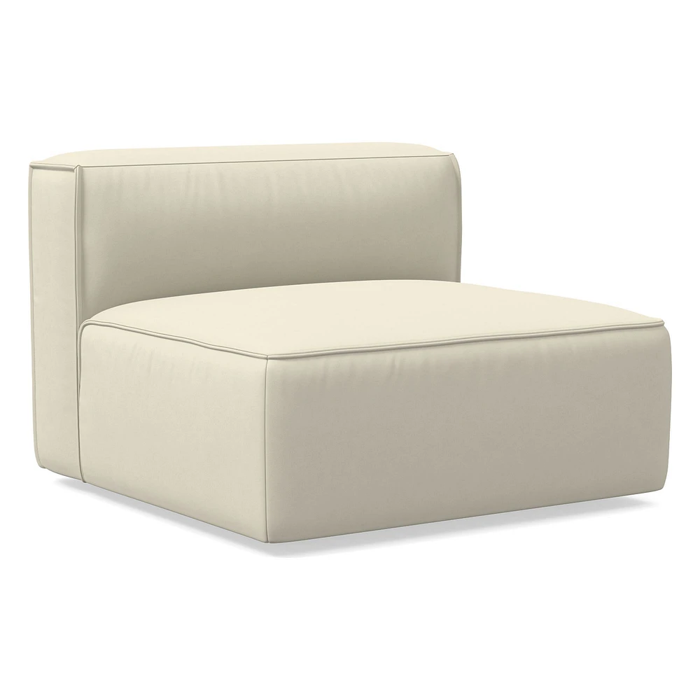 Remi Armless Single, Memory Foam, Leather, Old Saddle, Concealed Support